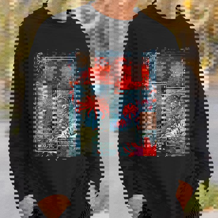 Redpider Lily の 曼珠沙華 で 日本のヴィンテージ の 美的スタイルのコラージュ スウェットシャツ 彼への贈り物