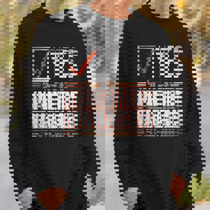 Retro Profession I'm The Apartment Manager スウェットシャツ 彼への贈り物