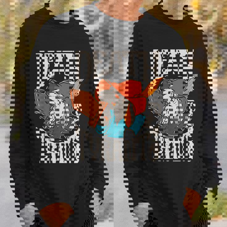 Retro Rabbit Death To Tyrants Vintage 90S Sweatshirt Gifts for Him