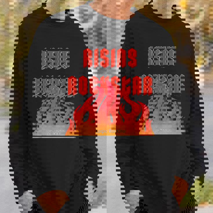 Rising Rockstar Fire Rocker Music Fun ロジックロックスター フェスティバル スウェットシャツ 彼への贈り物