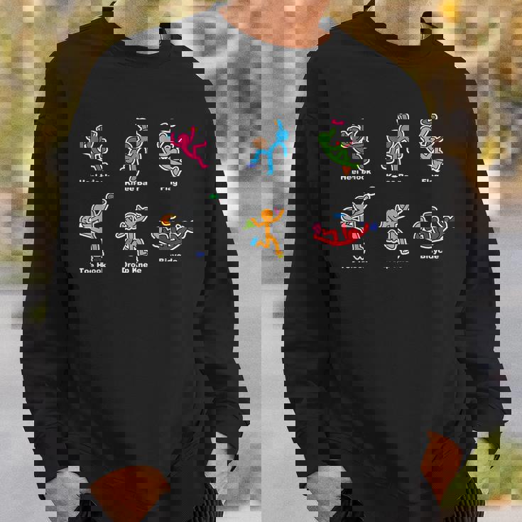 Rock Climbing Moves フロントプリント クライミングボルダリング スウェットシャツ 彼への贈り物