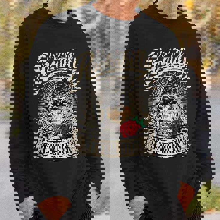 Rock N Roll Never Dies 愛犬家シュナウザー スウェットシャツ 彼への贈り物