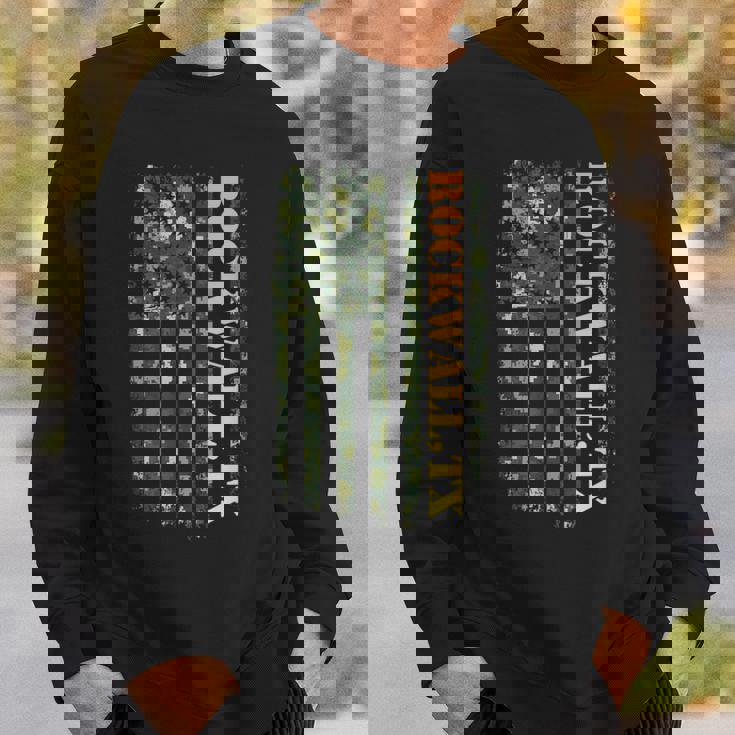 Rockwall Texas Camouflage Usa Flag スウェットシャツ 彼への贈り物