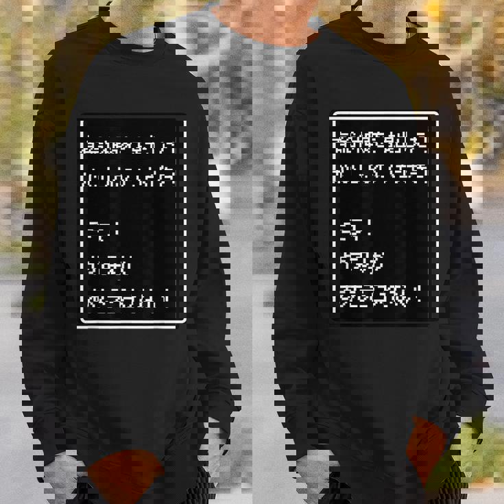 Rpg 風 パロディ『有給休暇！ミス！』ゲーム【変なtシャツ屋さん】ドット 文字 ゲーマー 配信用 面白い言葉 スウェットシャツ 彼への贈り物