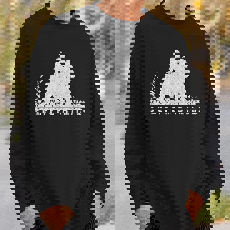 Save The Gorillas ママ&ベイビーゴリラ スウェットシャツ 彼への贈り物