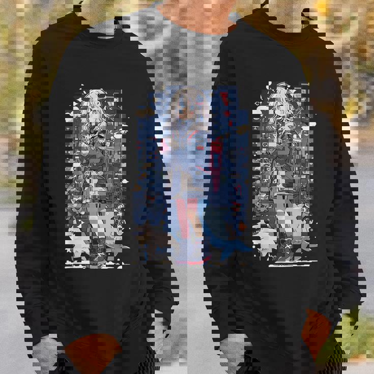 Shark Waifu 東京アニメ ワイフガール かわいい カワイイ 漫画 レトロ スウェットシャツ 彼への贈り物