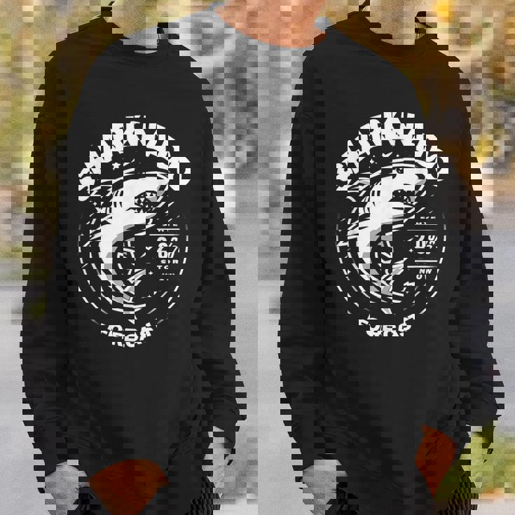 Sharkharknado Forecast ファニーグラフィックtシャツ スウェットシャツ 彼への贈り物