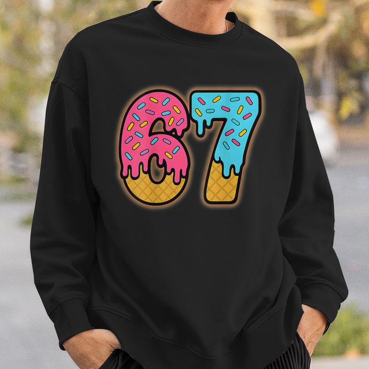 Six Seven Ice Cream Drip Sport 67 Fun Mason Meme On Back Sweatshirt ...