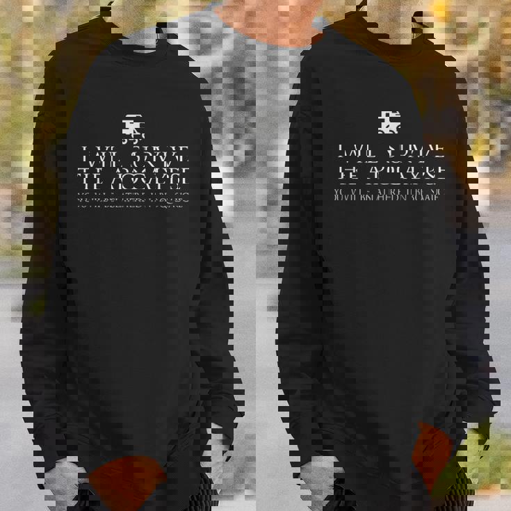 Sobreviviré Al Apocalipsis Camisa de entrenamiento Regalos para él