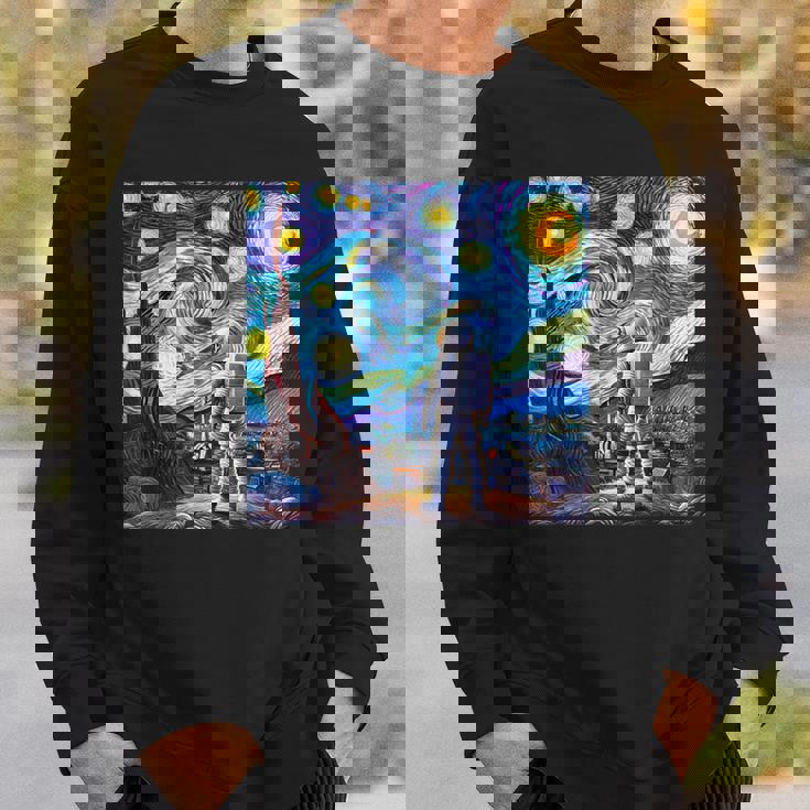 Starry Night Renditionincentan Gogh Astronaut スウェットシャツ 彼への贈り物