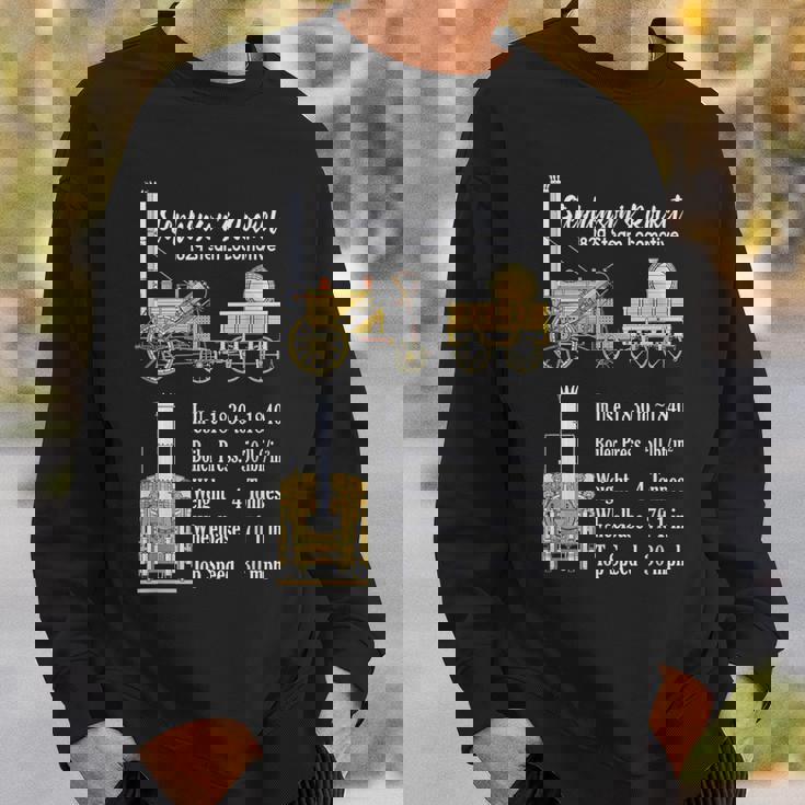 Stephenson のロケット蒸気機関車の機関車図 スウェットシャツ 彼への贈り物