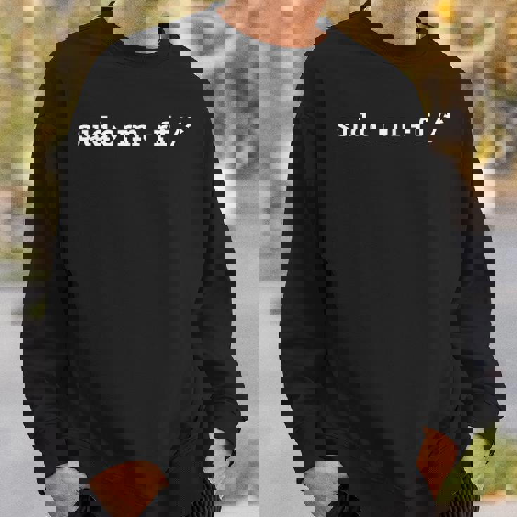 Sudo Rm -Rf 面白いlinuxコーディング スウェットシャツ 彼への贈り物