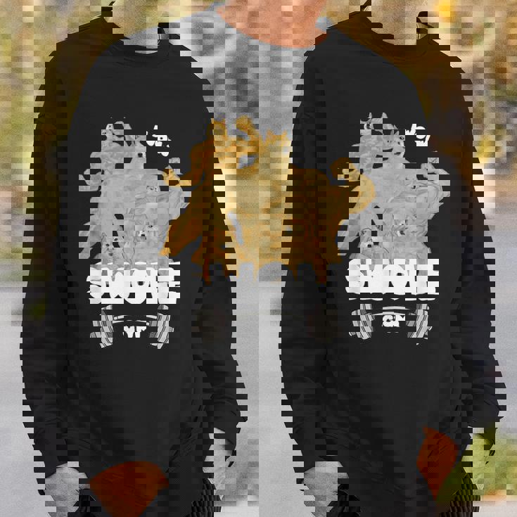 Swole Gymwole Doge Meme Buff Doge Meme スウェットシャツ 彼への贈り物