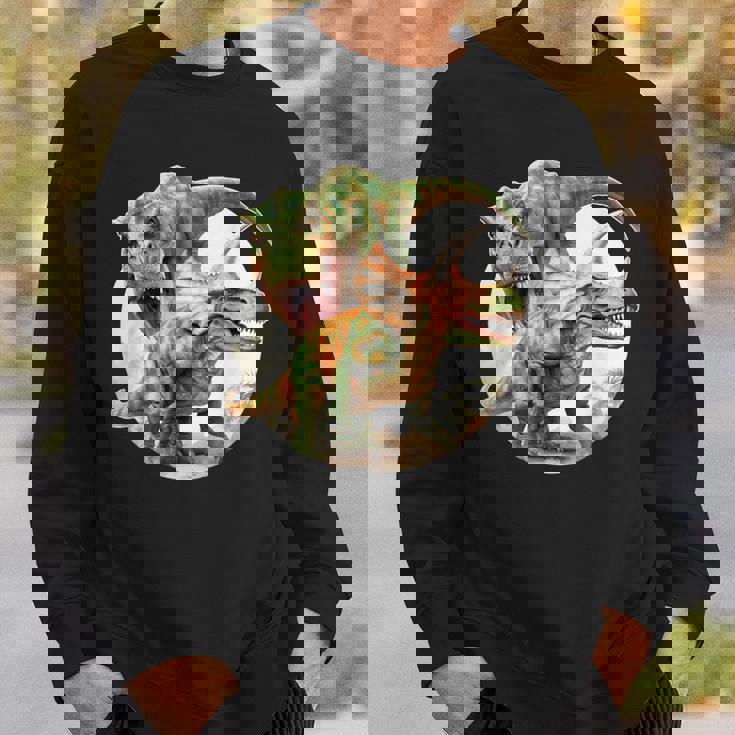 T-Rexs トリケラトプス・ファイティング スウェットシャツ 彼への贈り物