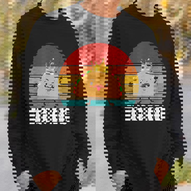 Taco King For Tacos Lover メキシカンタコス ファニー タコス サンセット スウェットシャツ 彼への贈り物