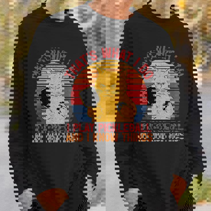 That's What I Do Cat Lovers パドルボールプレーヤー ピックルボール スウェットシャツ 彼への贈り物