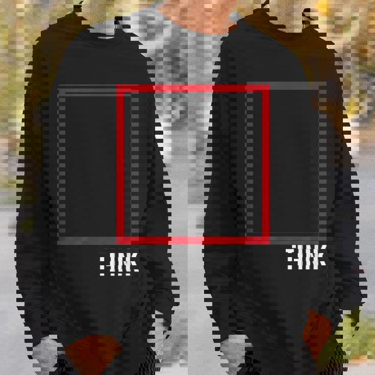 Think Outside The Box 哲学者、本好き、オタクのためのデザイン スウェットシャツ 彼への贈り物