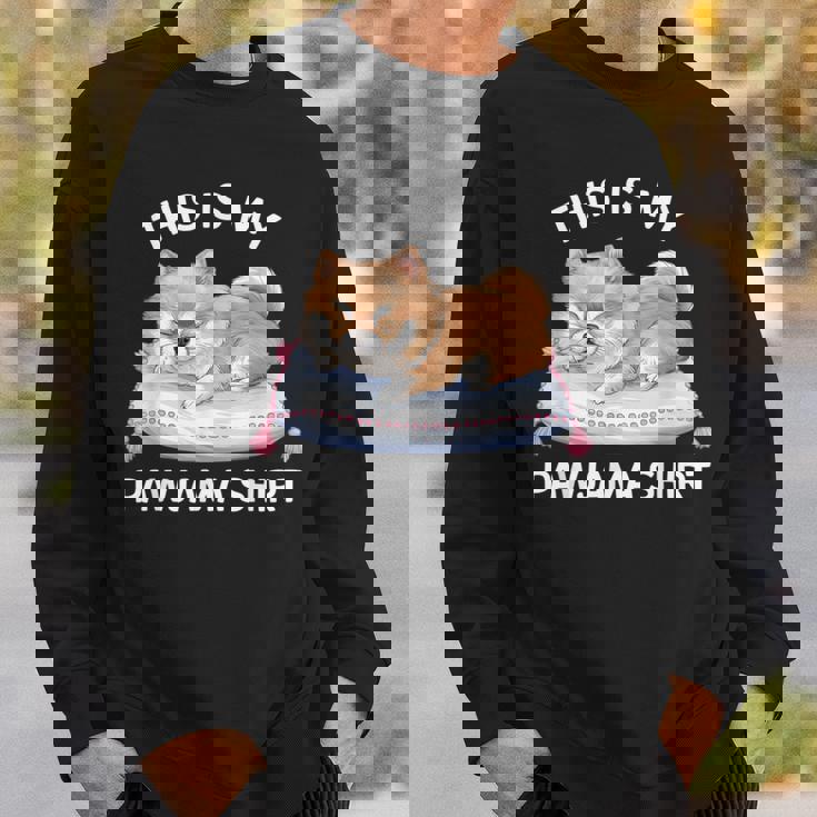 This Is My Pawjama Pomeranian 公式犬用昼寝 スウェットシャツ 彼への贈り物