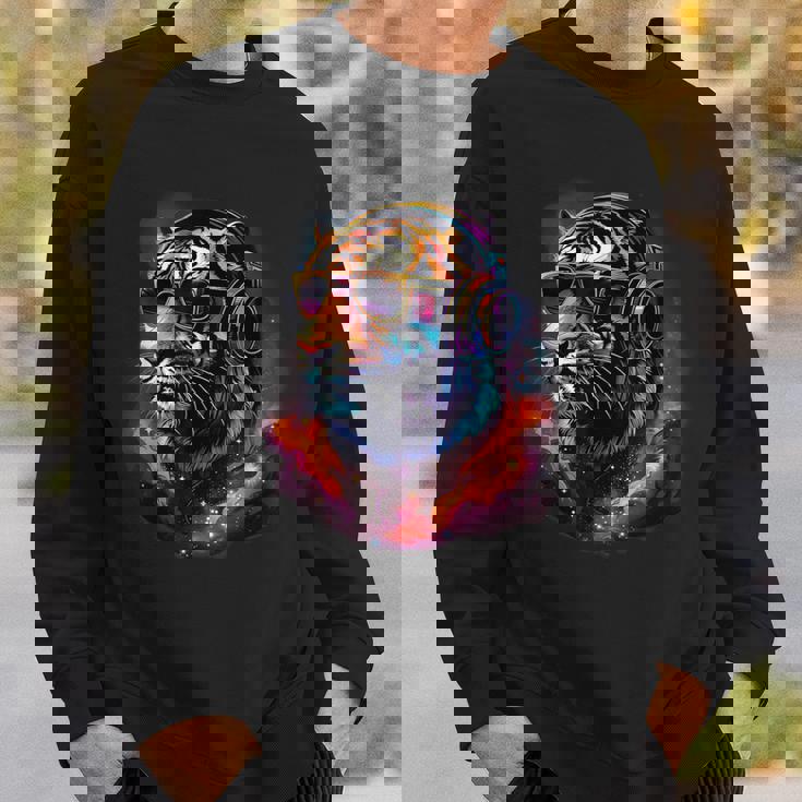 Tiger Dj テクノ Edm ミュージックヘッドフォン アートワーク ビートメーカー スウェットシャツ 彼への贈り物