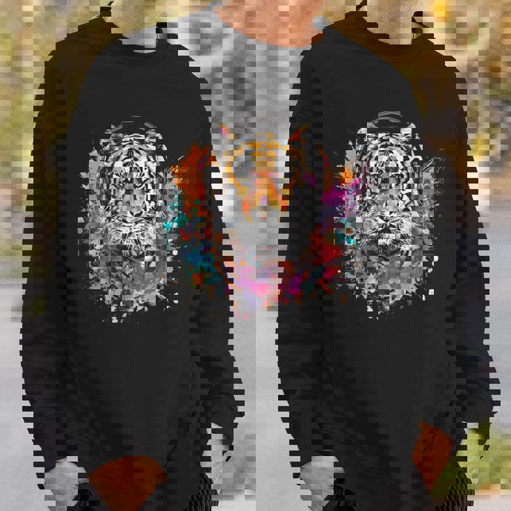 Tiger Dj テクノ アートワーク Edmミュージックヘッドフォン ビートメーカー スウェットシャツ 彼への贈り物