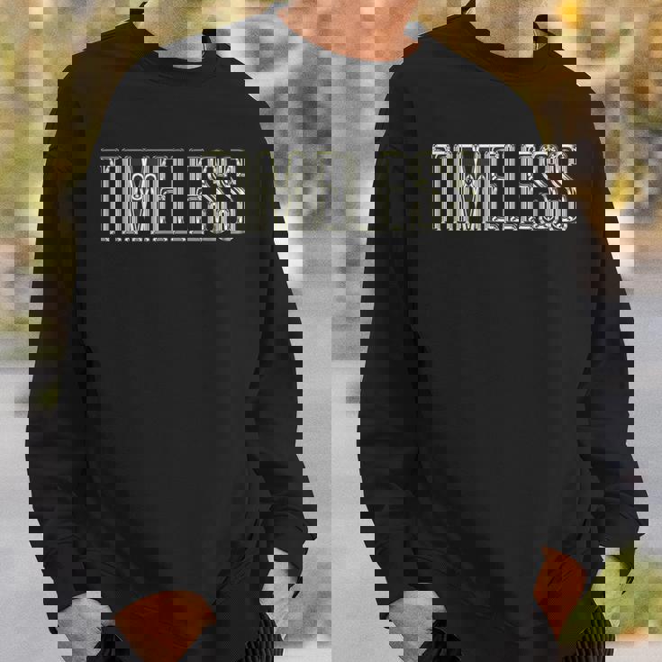 Timeless タイムレス-ブラックホワイト スウェットシャツ 彼への贈り物