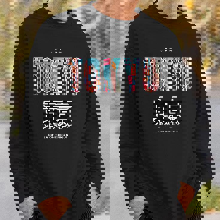 Tokyo 朝日の国日本スタイルグラヒック スウェットシャツ 彼への贈り物