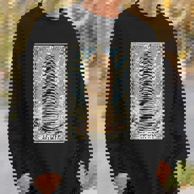 The Tower タロットカード パンケーキタワー 朝食 恋人 パンケーキ スウェットシャツ 彼への贈り物