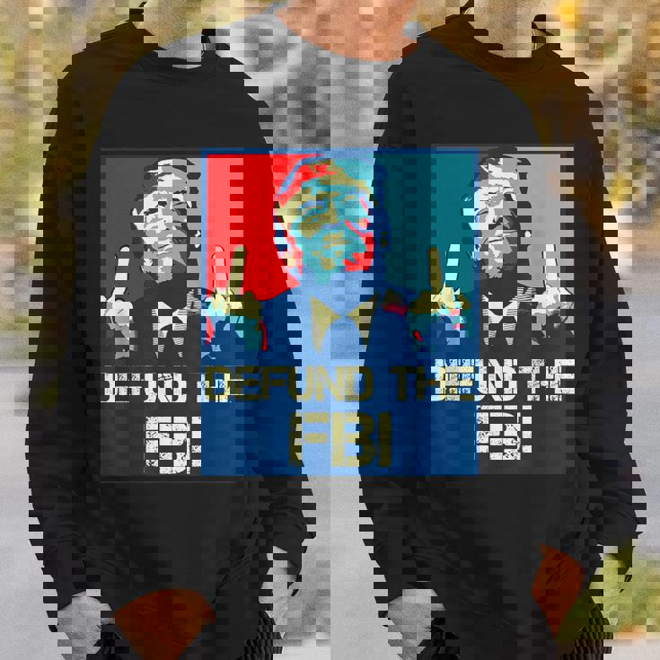 Trump Defund The Fbi ビンテージ プロトランプ 2024 愛国的 スウェットシャツ 彼への贈り物