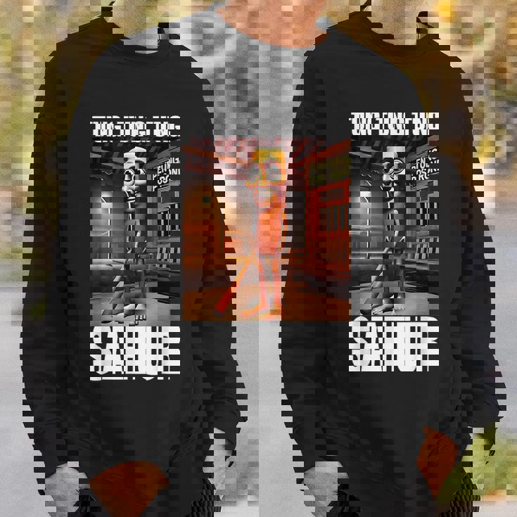 Tung Tung Tungahur-イタリアのブレインロットミーム スウェットシャツ 彼への贈り物