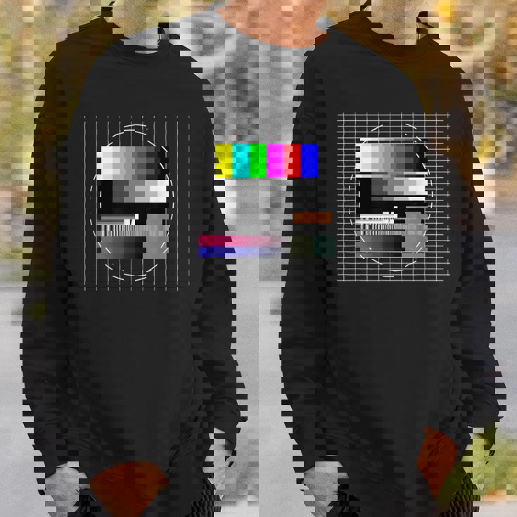 Tvテストパターン カラーバー テストカード スクリーン 懐かしいオタク スウェットシャツ 彼への贈り物