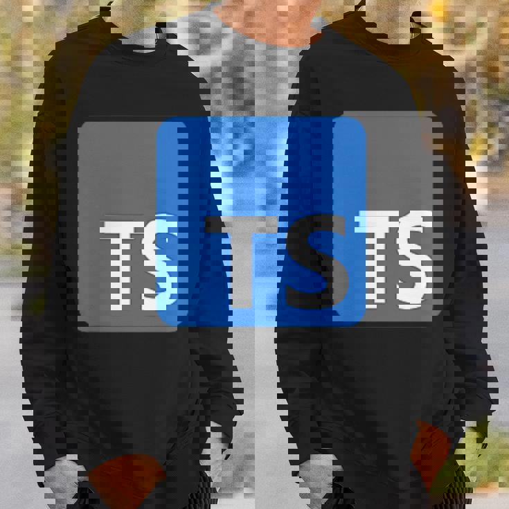 Typescript プログラミングロゴ Tsロゴ プログラマーへのギフトに スウェットシャツ 彼への贈り物