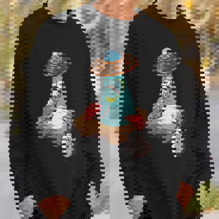 Ufo にさらわれる 寿司 すし たまご サーモン まぐろ スウェットシャツ 彼への贈り物