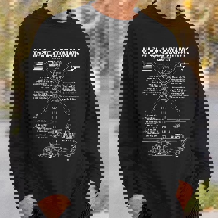 Uh-60 ブラックホーク 攻撃 ヘリコプター スペック ミリタリー ヘロ Uh60 スウェットシャツ 彼への贈り物