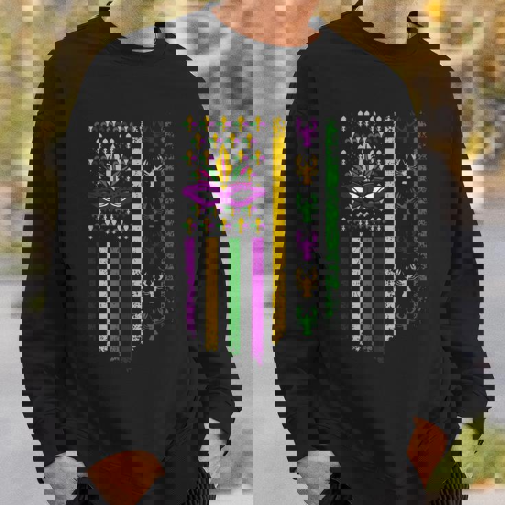 Us Flag Mardi Gras スウェットシャツ 彼への贈り物