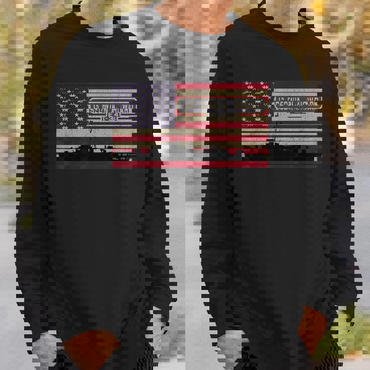 Uss エドウィン A ハワード De-346 船舶図 アメリカ国旗 スウェットシャツ 彼への贈り物