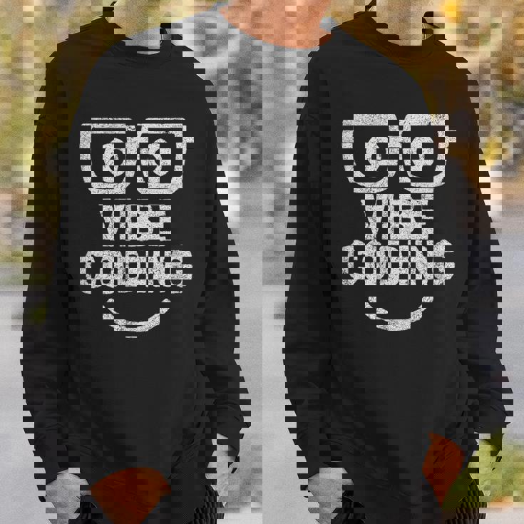 Vibe Coding ユーモア スウェットシャツ 彼への贈り物