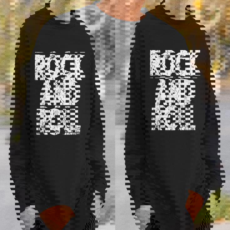 Vintage Grunge Old Rock & Roll Music Rock And Roll スウェットシャツ 彼への贈り物