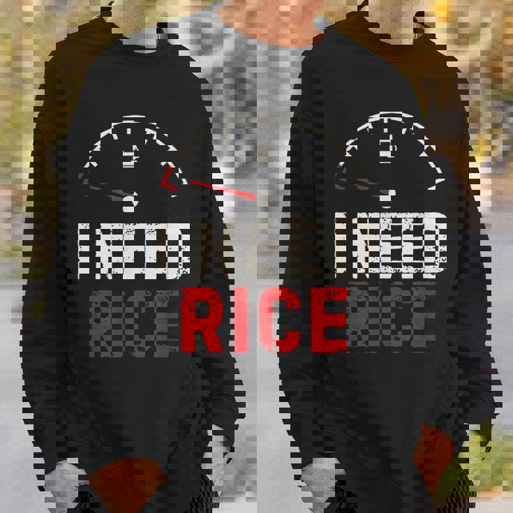 Vintage I Need Rice Lover レトロ 米 食べ物 好き スウェットシャツ 彼への贈り物