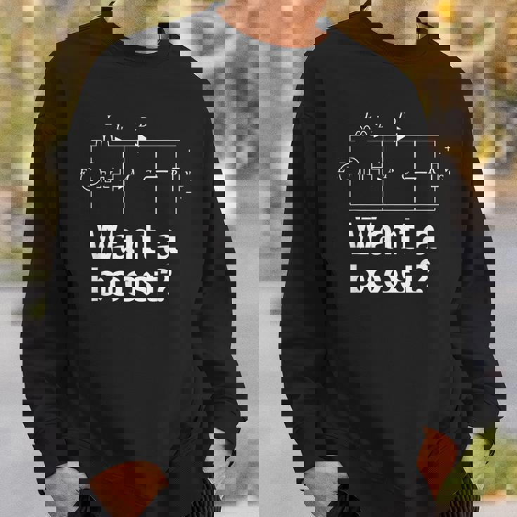 Want A Boost おもしろ電気エンジニア 電気技師 サーキット スウェットシャツ 彼への贈り物