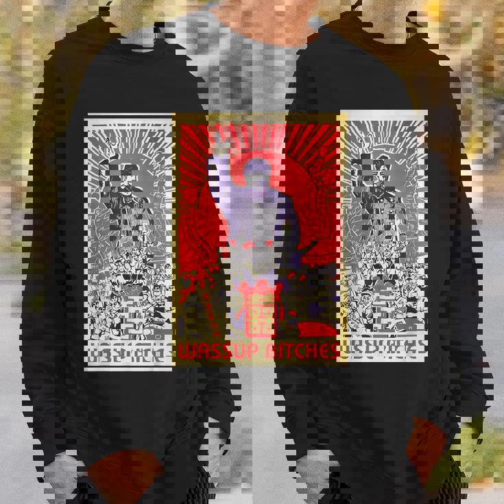 Wassup Bitches 毛沢東 中国共産主義宣伝ポスター スウェットシャツ 彼への贈り物