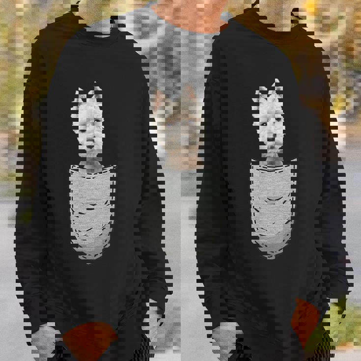 Westie ホワイトハイランドテリアポケット 犬の飼い主用 スウェットシャツ 彼への贈り物