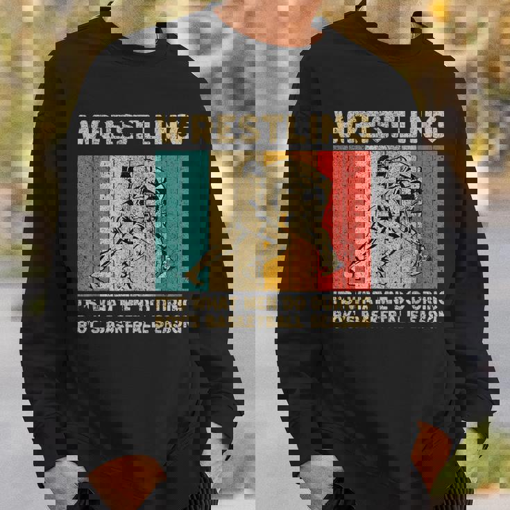 Wrestling It's What Do ビンテージレスリングレスラー スウェットシャツ 彼への贈り物