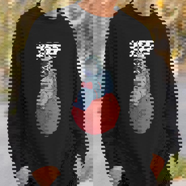 Xrpかわいい月の男暗号通貨電話トレーダー スウェットシャツ 彼への贈り物