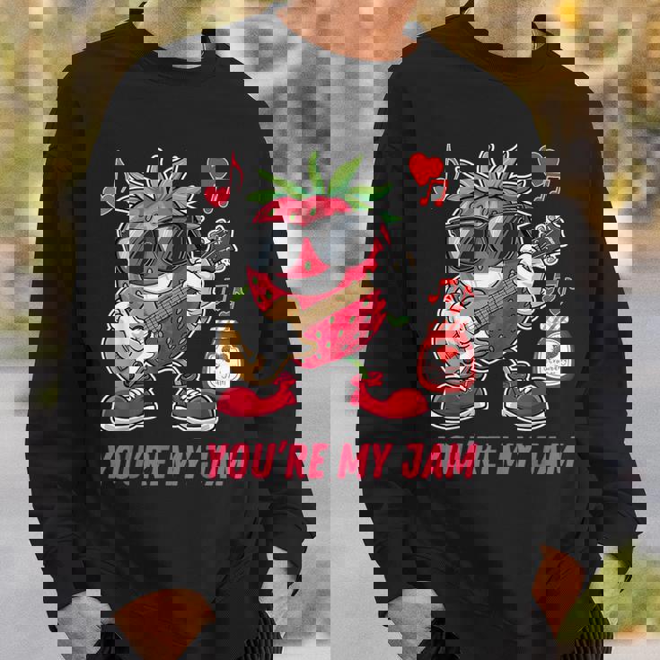 You're My Jam ファニーストロベリー ギターを弾く スイートハートジャム スウェットシャツ 彼への贈り物