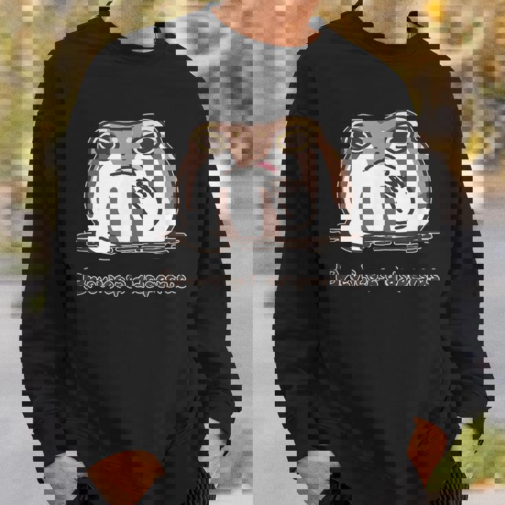 《Breviceps Adspersus》 アメフクラガエル カエル好き おもしろ ネタ プレセント スウェットシャツ 彼への贈り物