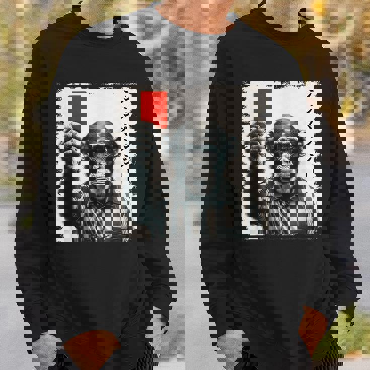 「シンパンジー」審判 シンパン チンパンジー レッドカード 猿 サル スポーツ サッカー 日本語 カタカナ かっこいい スウェットシャツ 彼への贈り物