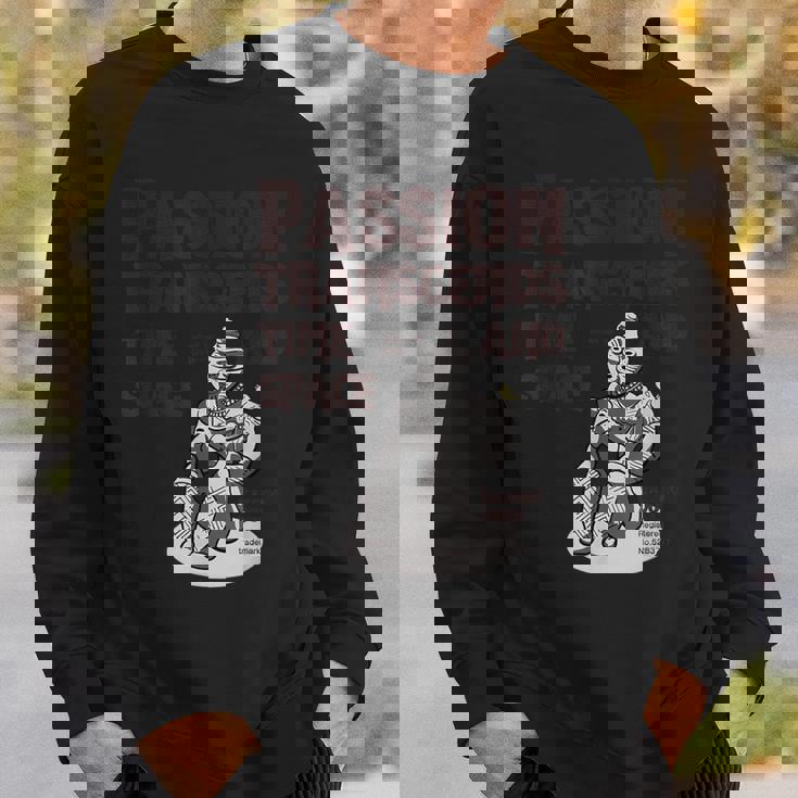 「情熱は時空を超える」 合掌土偶 祈る土偶 縄文 土偶 青森県八戸市 国宝 考古学 はにわ シュール スウェットシャツ 彼への贈り物