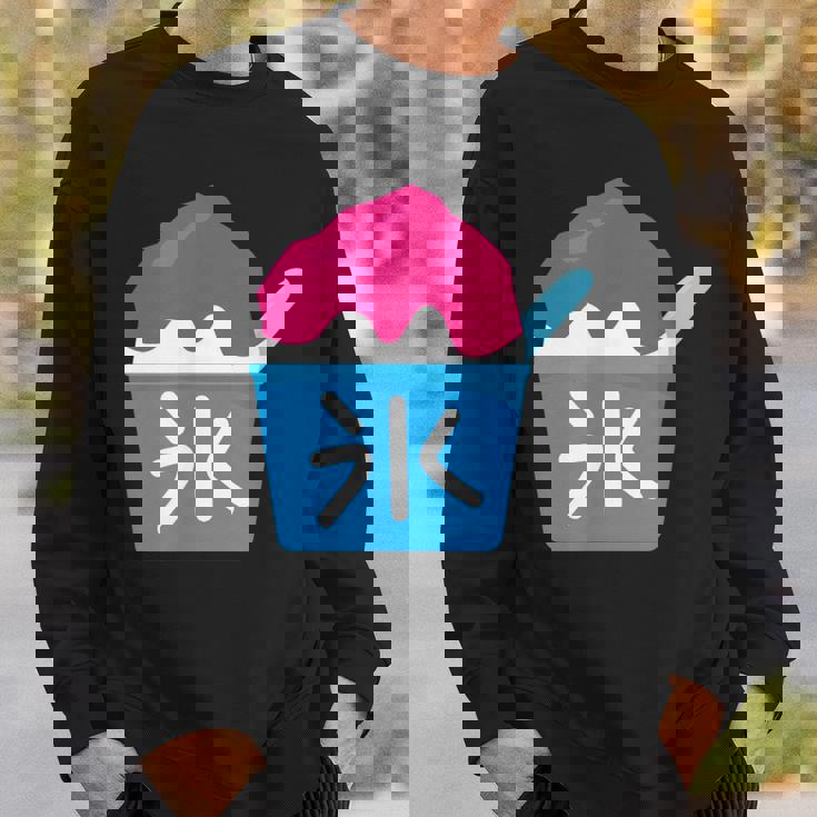 【かき氷】お祭り かきごおり 食べ物 夏服 可愛い 面白い おもしろ シンプル ウケ狙い メンズ キッズ レディース スウェットシャツ 彼への贈り物