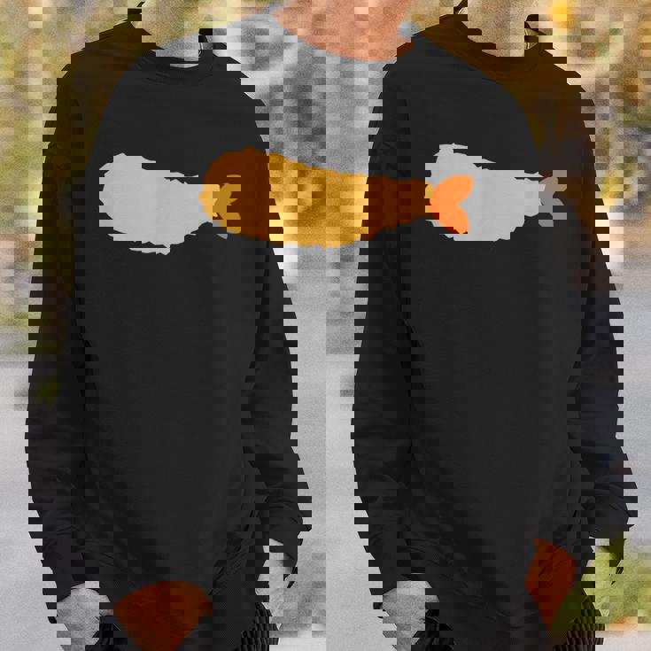 【エビフライ】えびふらい 海老 えび 蝦 エビ おもしろ 面白い シンプル イラスト おしゃれ 可愛い ネタ ウケ狙い スウェットシャツ 彼への贈り物