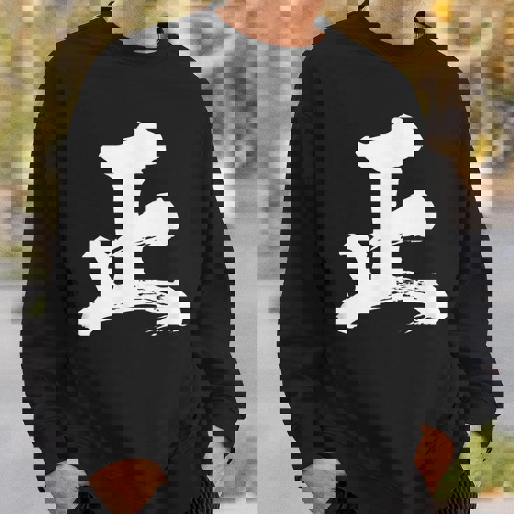 【正】一文字 漢字 日本語 毛筆 書道 筆文字 言葉 和柄 日本 かっこいい お土産 海外 おもしろ 面白い 文字入り スウェットシャツ 彼への贈り物